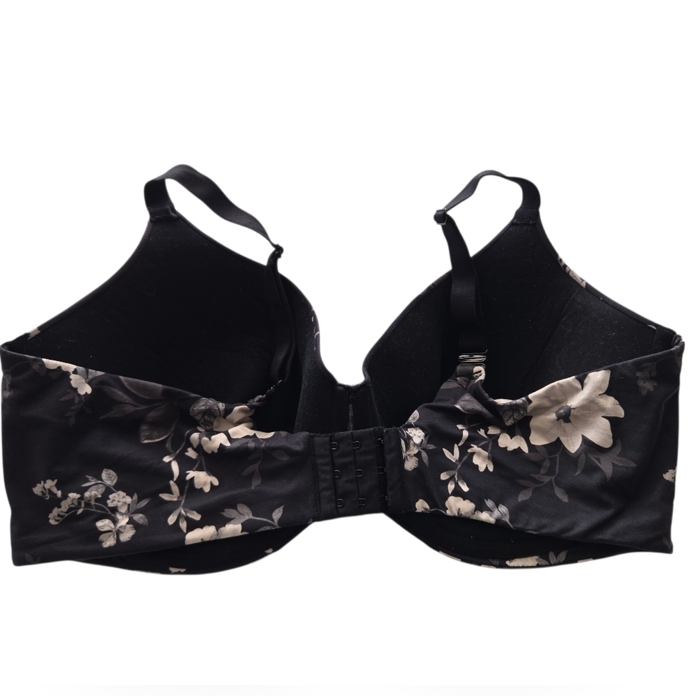 Auden Black and White Floral Bra And Panty Set 42DDD/2X - Picture 3 of 6
